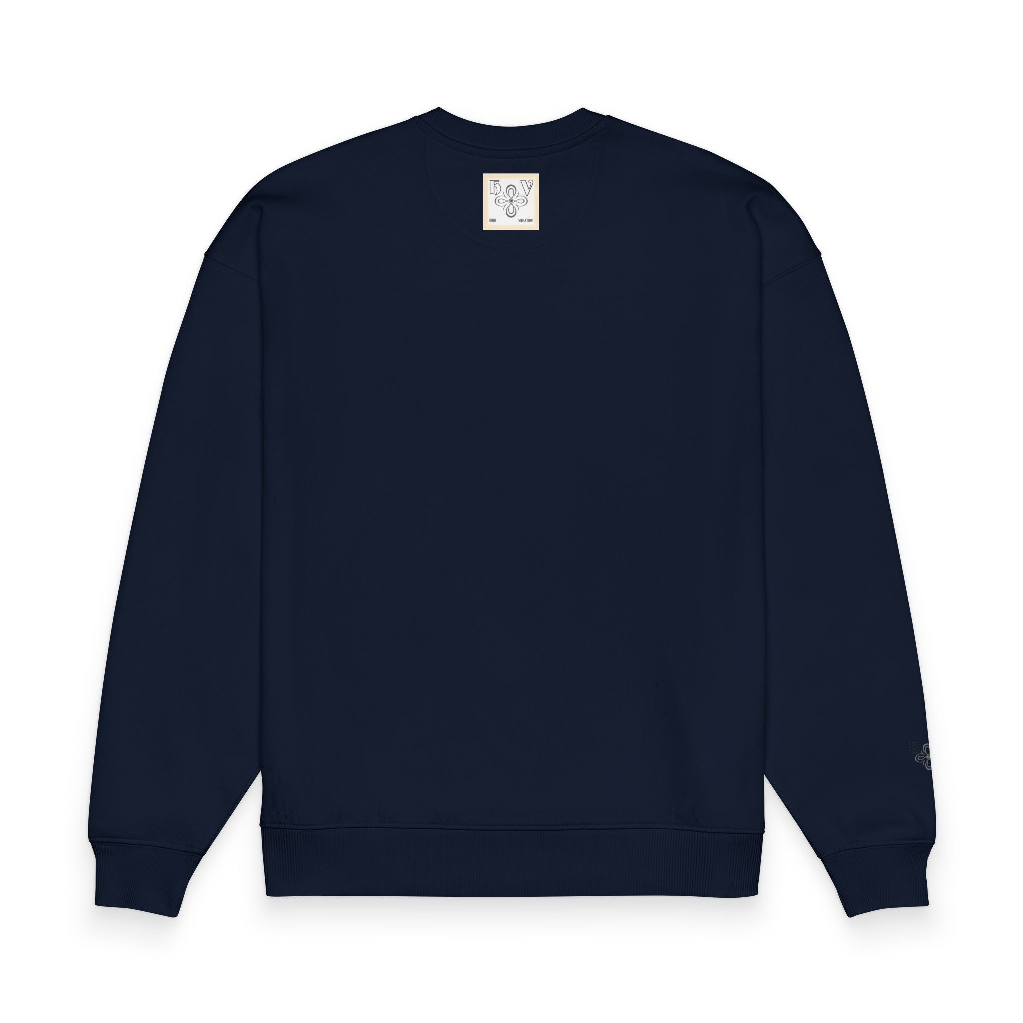 HIGH VIBRATION MANIFEST @ NIGHT Sweatshirt — New Organic Oversized  Minimalist Collection