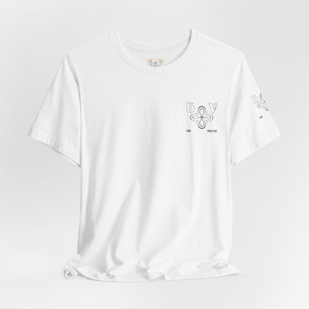 Snow - High Vibration Tee — Minimal Floral Logo Graphic T-Shirt