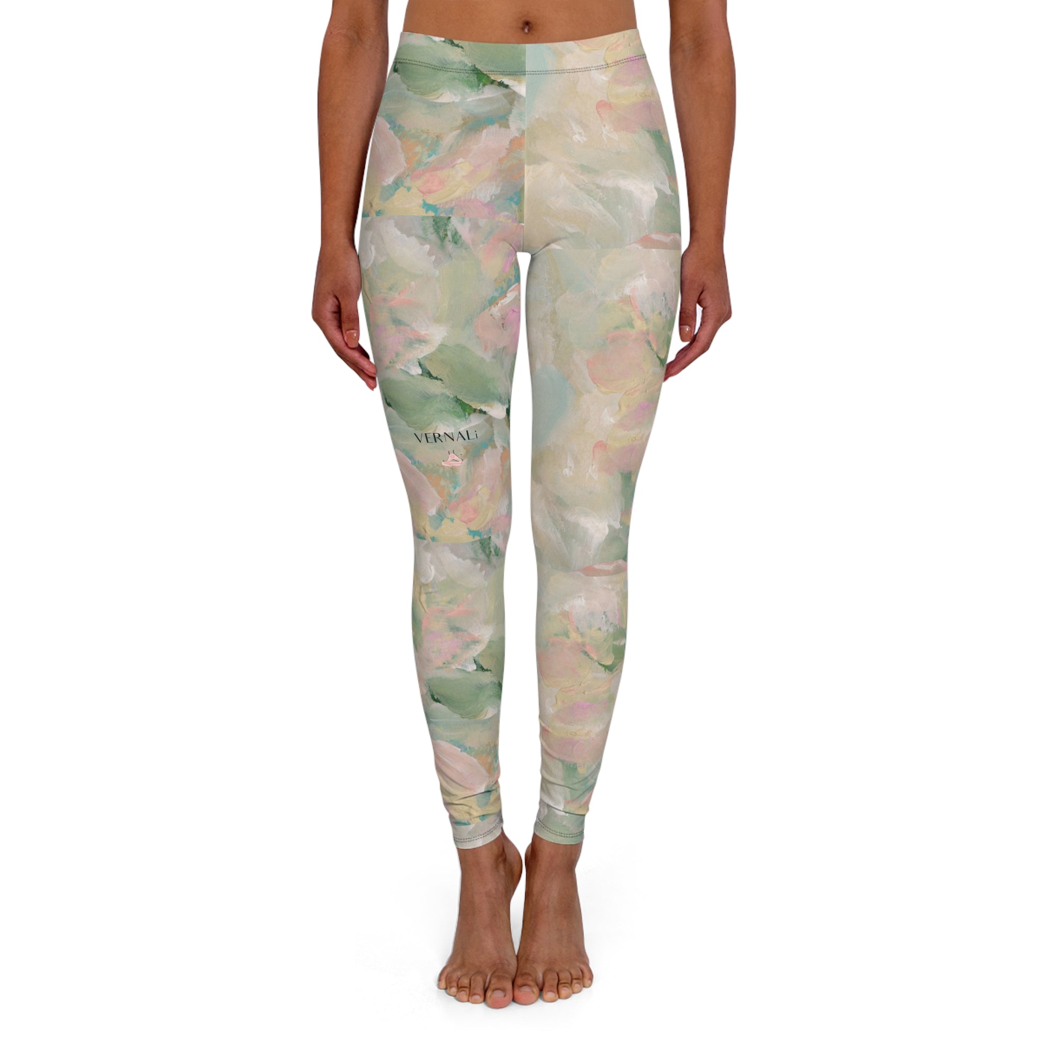 Fluorite Colour Blend Leggings by VERNALi — Women's High-Waist Pattern Yoga Leggings