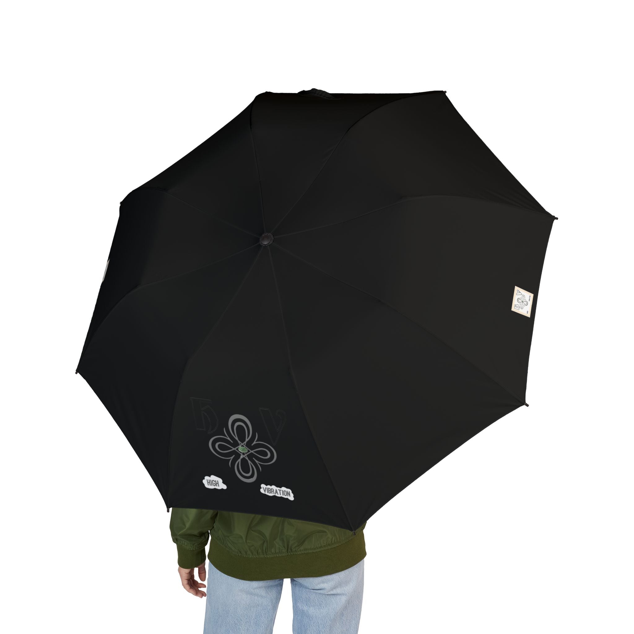 HIGH VIBRATION Compact Semi-Automatic  — Midnight Travel Umbrella