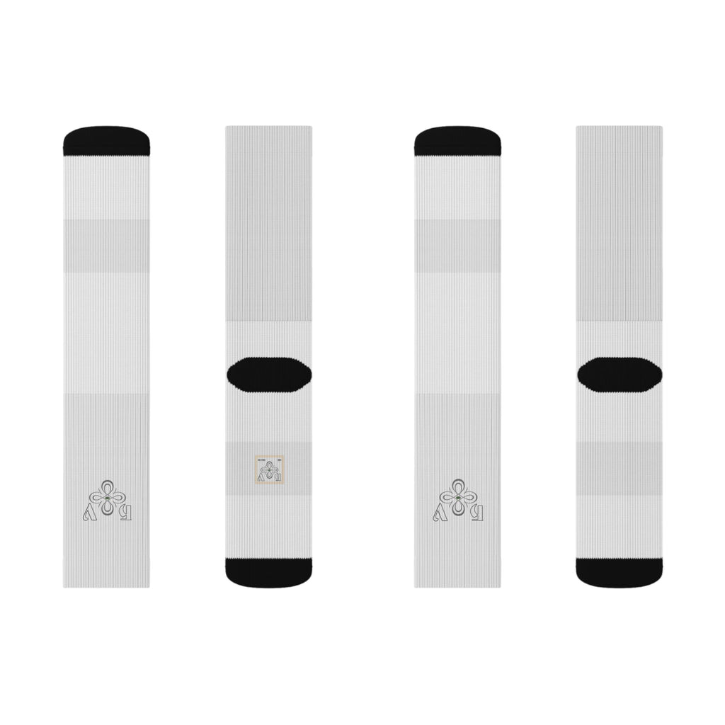 HIGH VIBRATION Wealth Socks — Infinite White Classic Logo