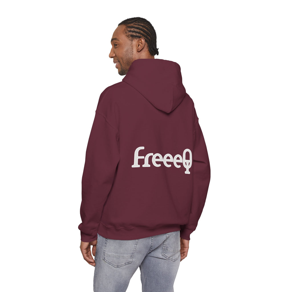 FreeeQ Clean Logo Hoodie — Minimalist Branded Dark Range Pullover