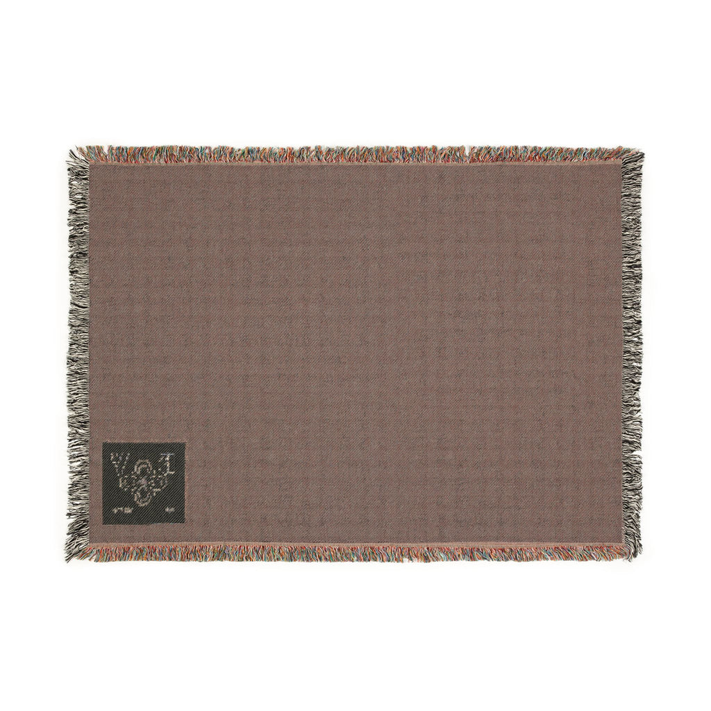 HIGH VIBRATION Hibernate Throw — Mid-Century Stone & Brown Cozy Woven Reversible Throw
