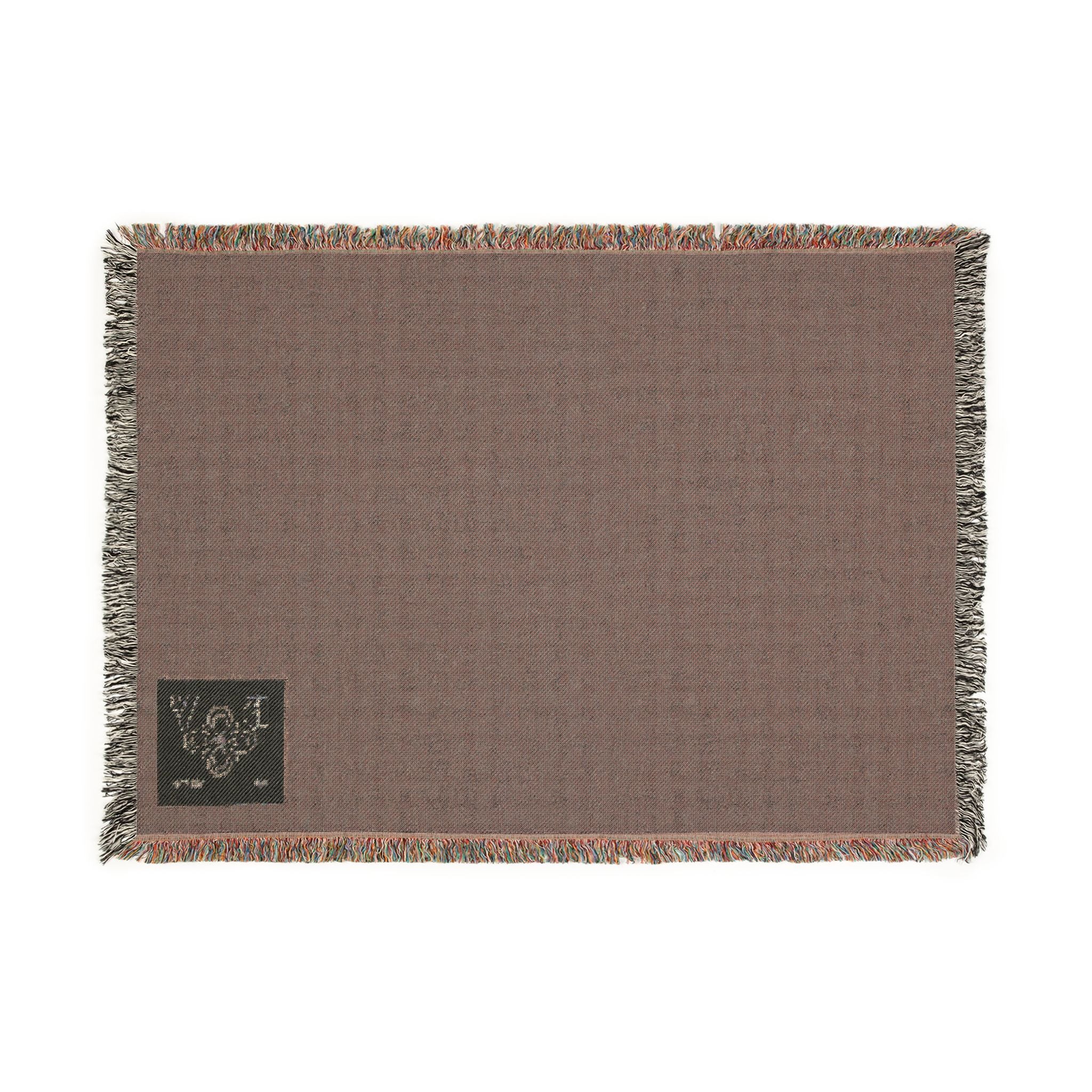 HIGH VIBRATION Hibernate Throw — Mid-Century Stone & Brown Cozy Woven Reversible Throw