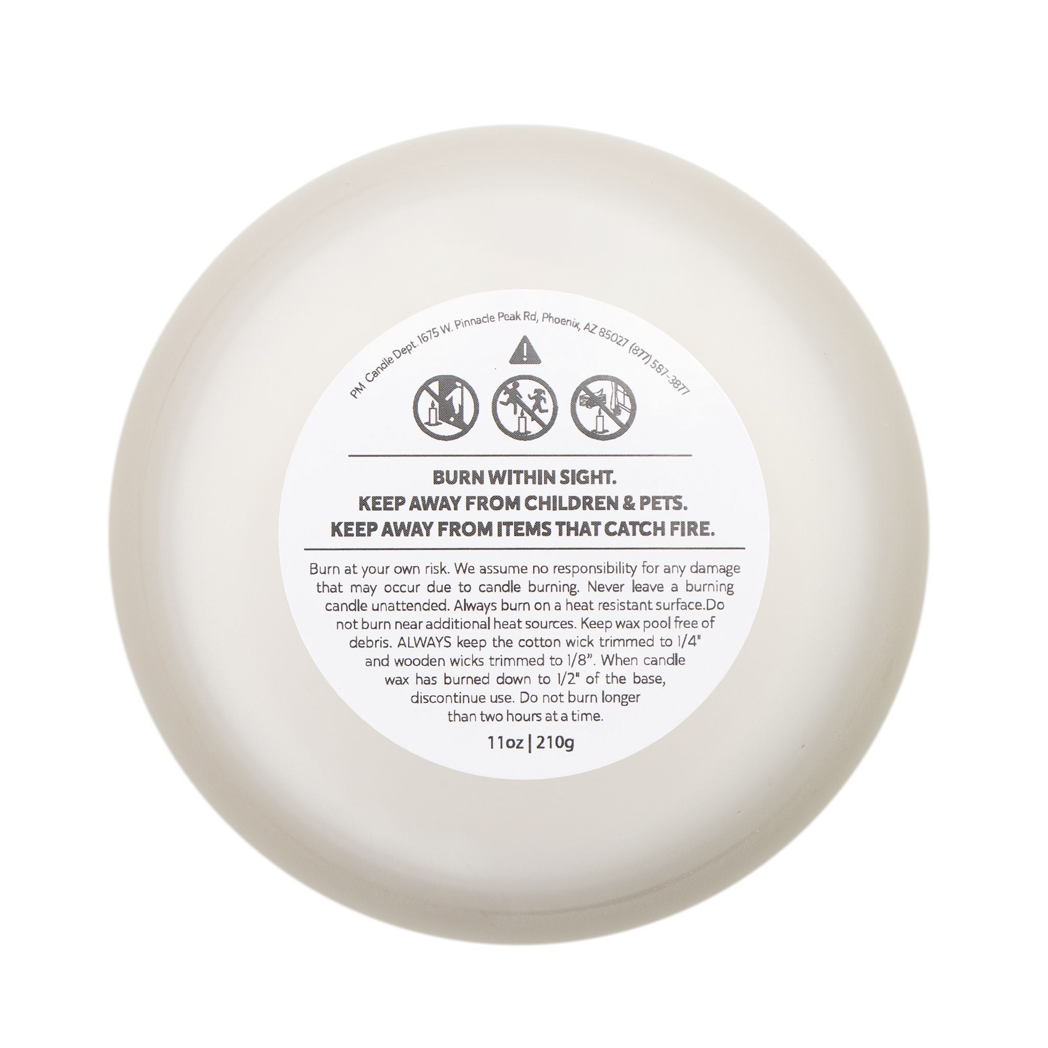 HIGH VIBRATION Frosted Glass Candle — 11 oz Scented Soy Candle with Wooden Lid (Classic Logo)