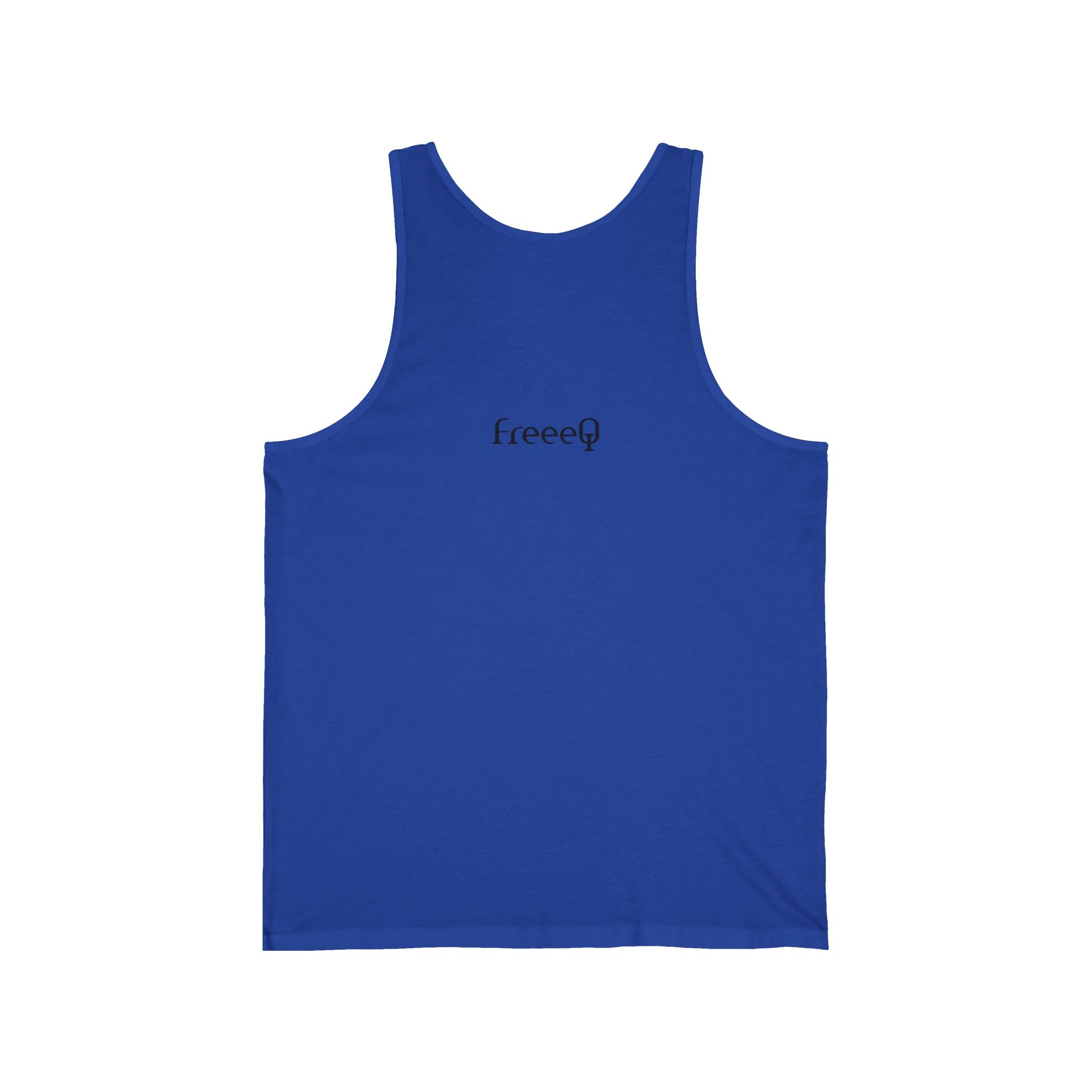 FreeQ Black Logo Tank Top — Lightweight Jersey Muscle Tee