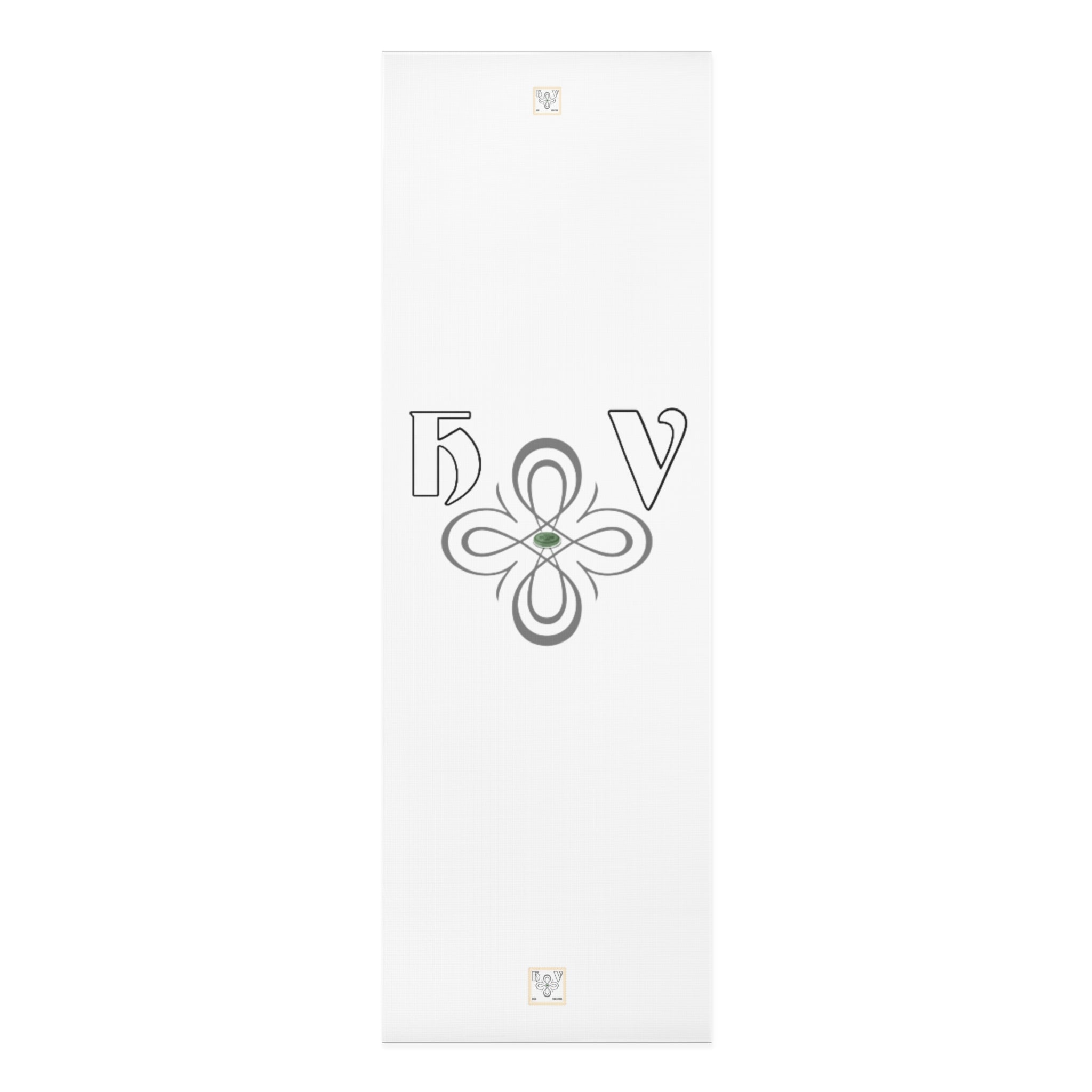 HIGH VIBRATION Meditation Mat — SELENITE Mandala Design, Non-Slip Exercise & Meditation Mat