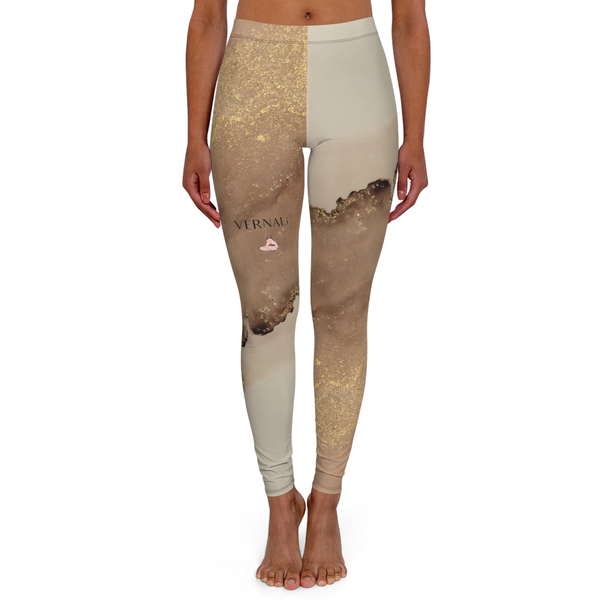 Tiger’s Eye Colour Blend Leggings — Women's High-Waist Pattern Yoga Leggings