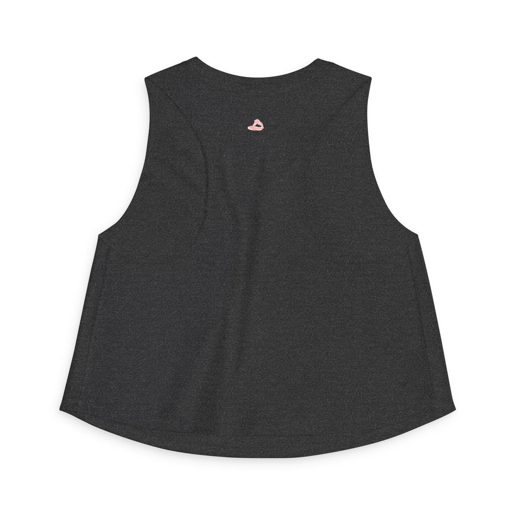 Yoga Crop Top by VERNALi - Women's Workout Crop Top Dark Grey