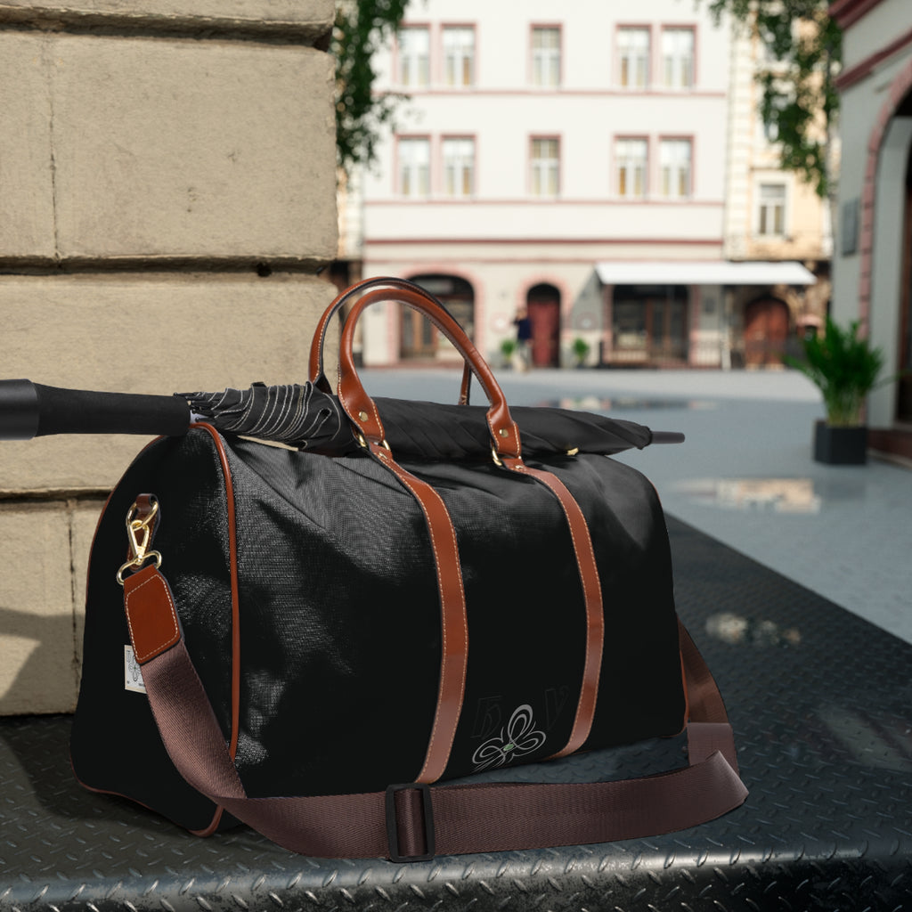 HIGH VIBRATION Waterproof Travel Boss Bag – Midnight | Leather-Trim Weekender