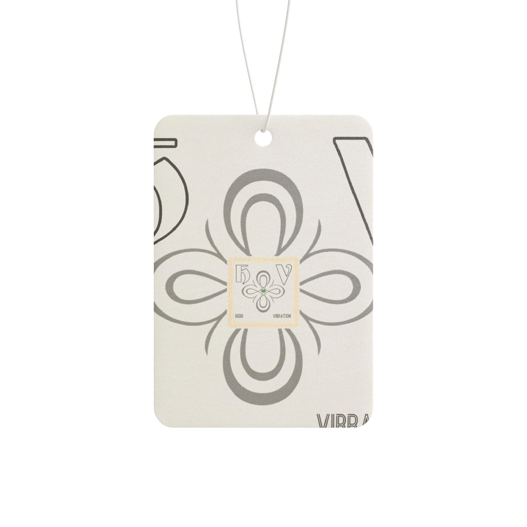 HIGH VIBRATION Luxury Car Air Freshener —  Sophisticated Scented Ornament (Classic Logo)