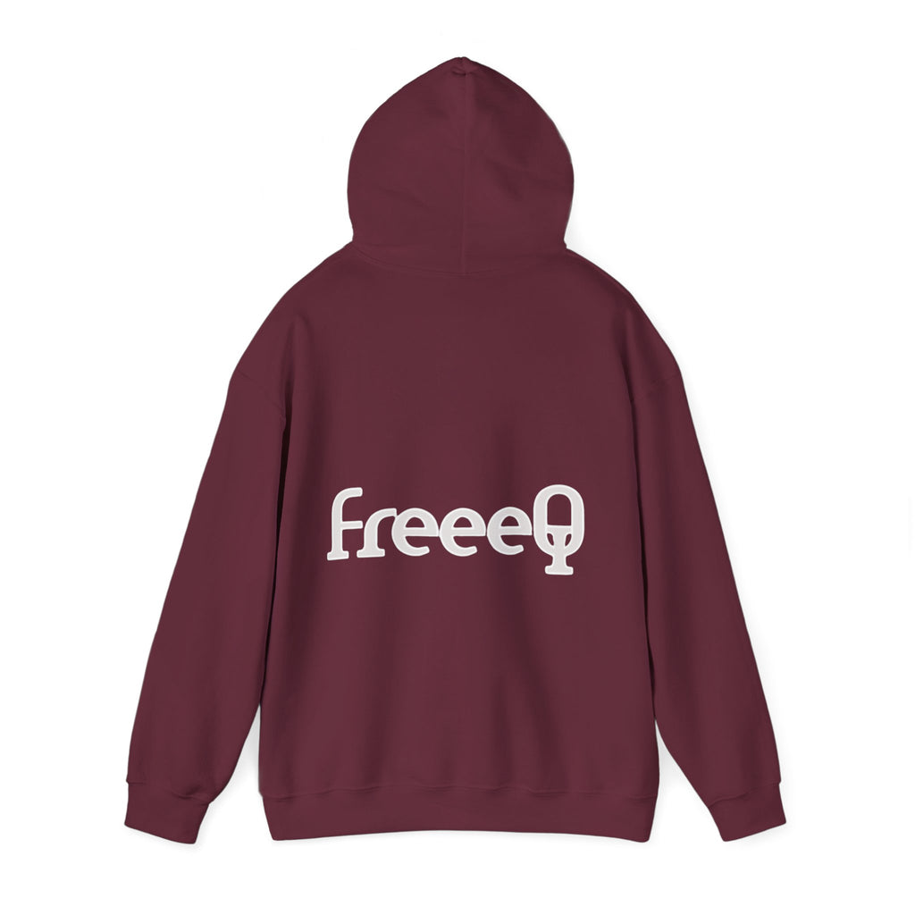 FreeeQ Clean Logo Hoodie — Minimalist Branded Dark Range Pullover