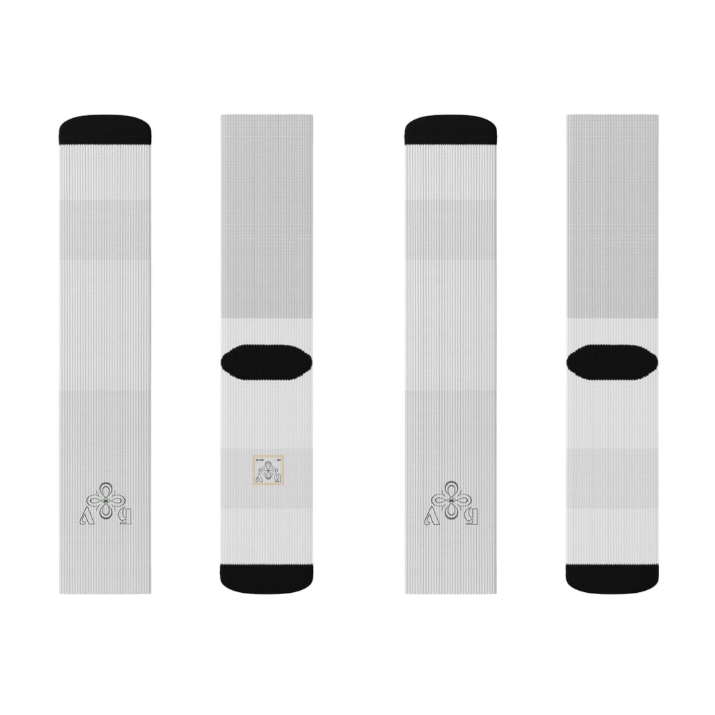 HIGH VIBRATION Wealth Socks — Infinite White Classic Logo