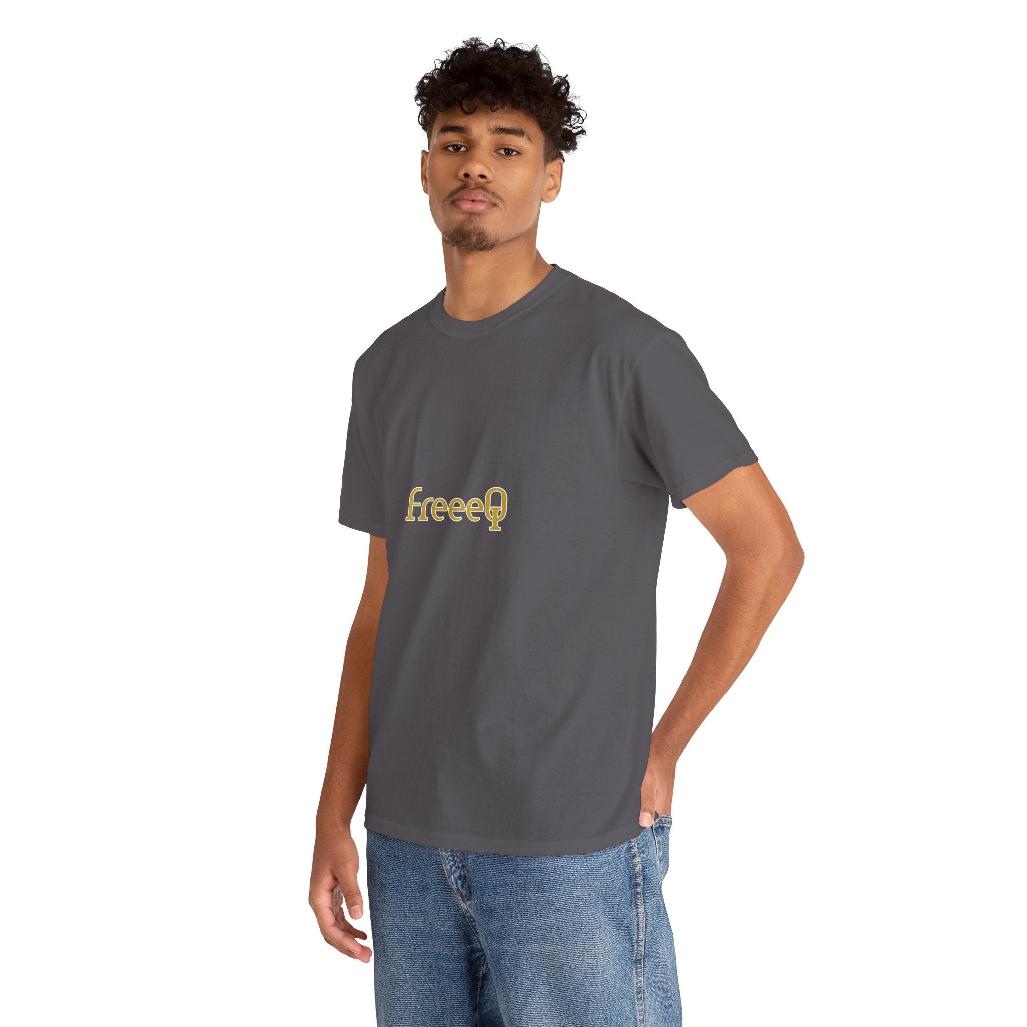 FreeeQ Gold Logo Unisex T‑Shirt — Quality Streetwear Tee