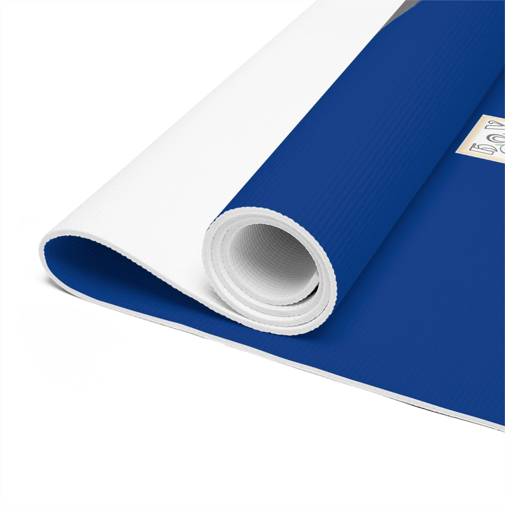 HIGH VIBRATION Meditation Mat — LAPIS LAZULI Mandala Design, Non-Slip Exercise & Meditation Mat