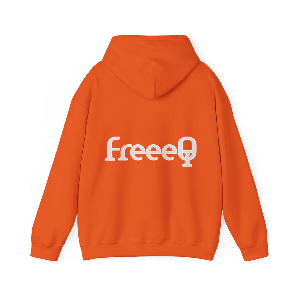 FreeeQ Clean Logo Hoodie — Minimalist Branded Dark Range Pullover