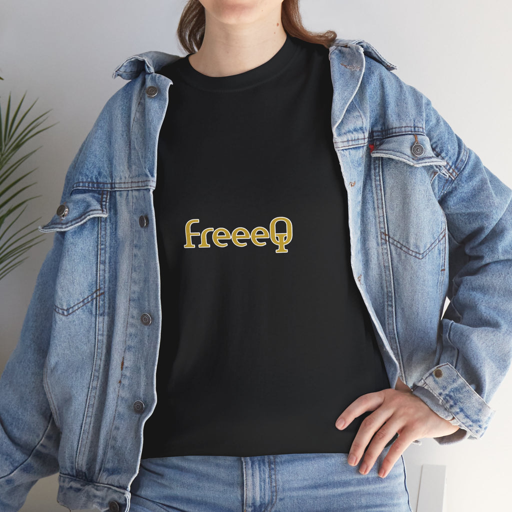 FreeeQ Gold Logo Unisex T‑Shirt — Quality Streetwear Tee
