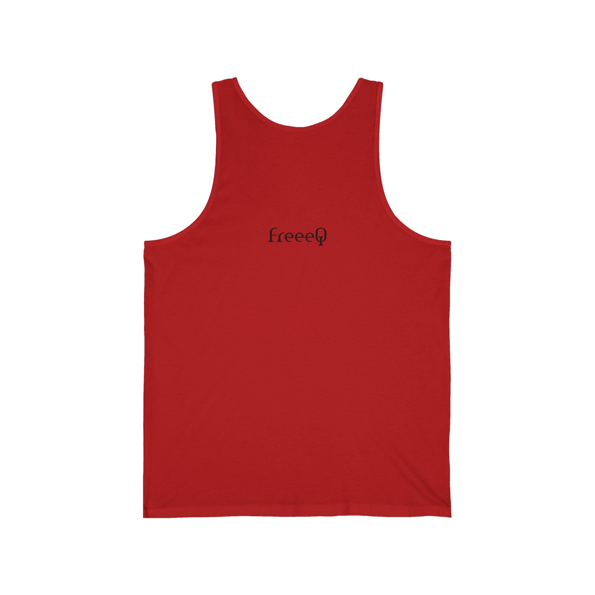 FreeQ Black Logo Tank Top — Lightweight Jersey Muscle Tee