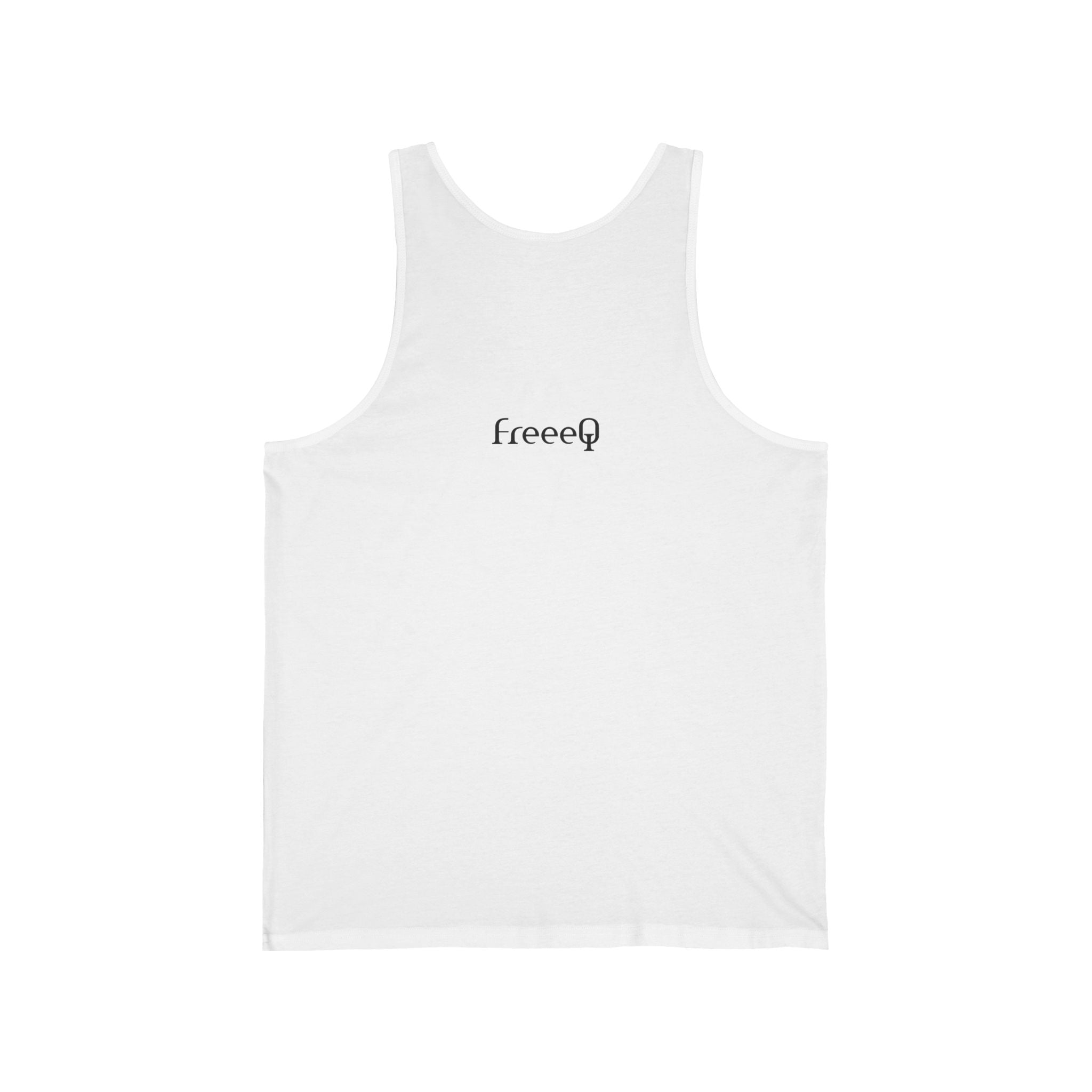 FreeQ Black Logo Tank Top — Lightweight Jersey Muscle Tee