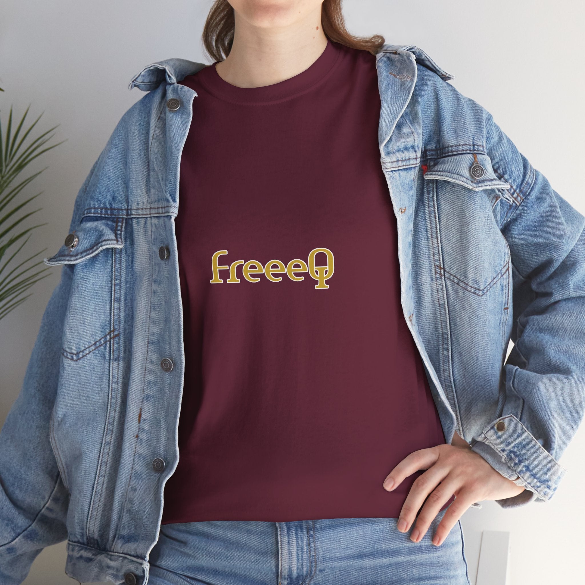 FreeeQ Gold Logo Unisex T‑Shirt — Quality Streetwear Tee