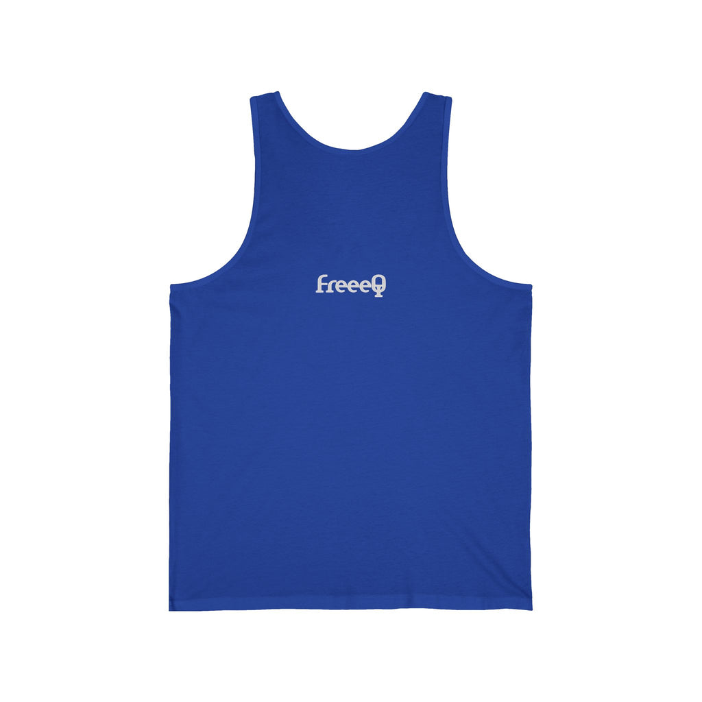 FreeQ Minimal Logo Tank Top — Lightweight Jersey Muscle Tee