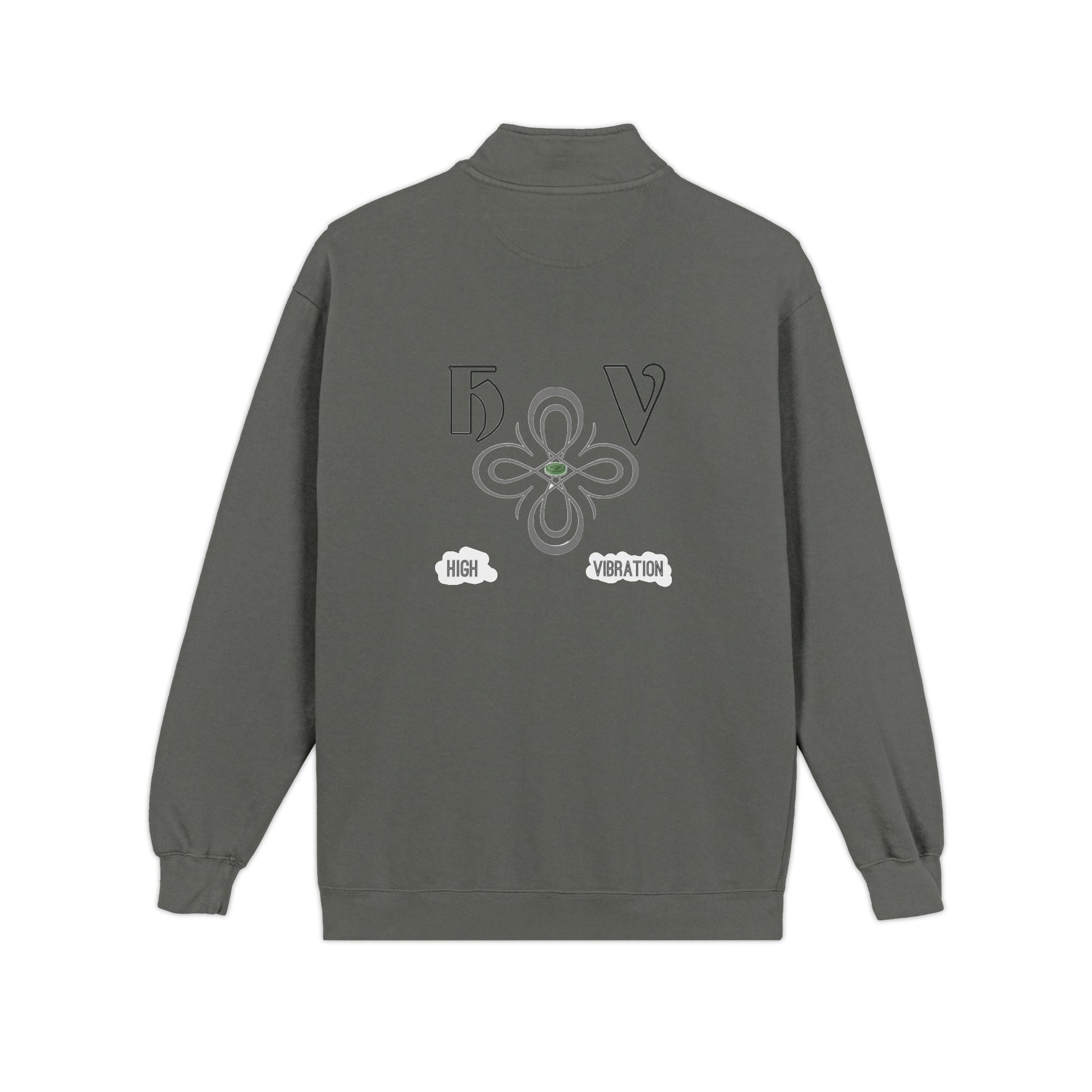 Swag Grey - HIGH VIBRATION Quarter-Zip Sweatshirt — New Minimal