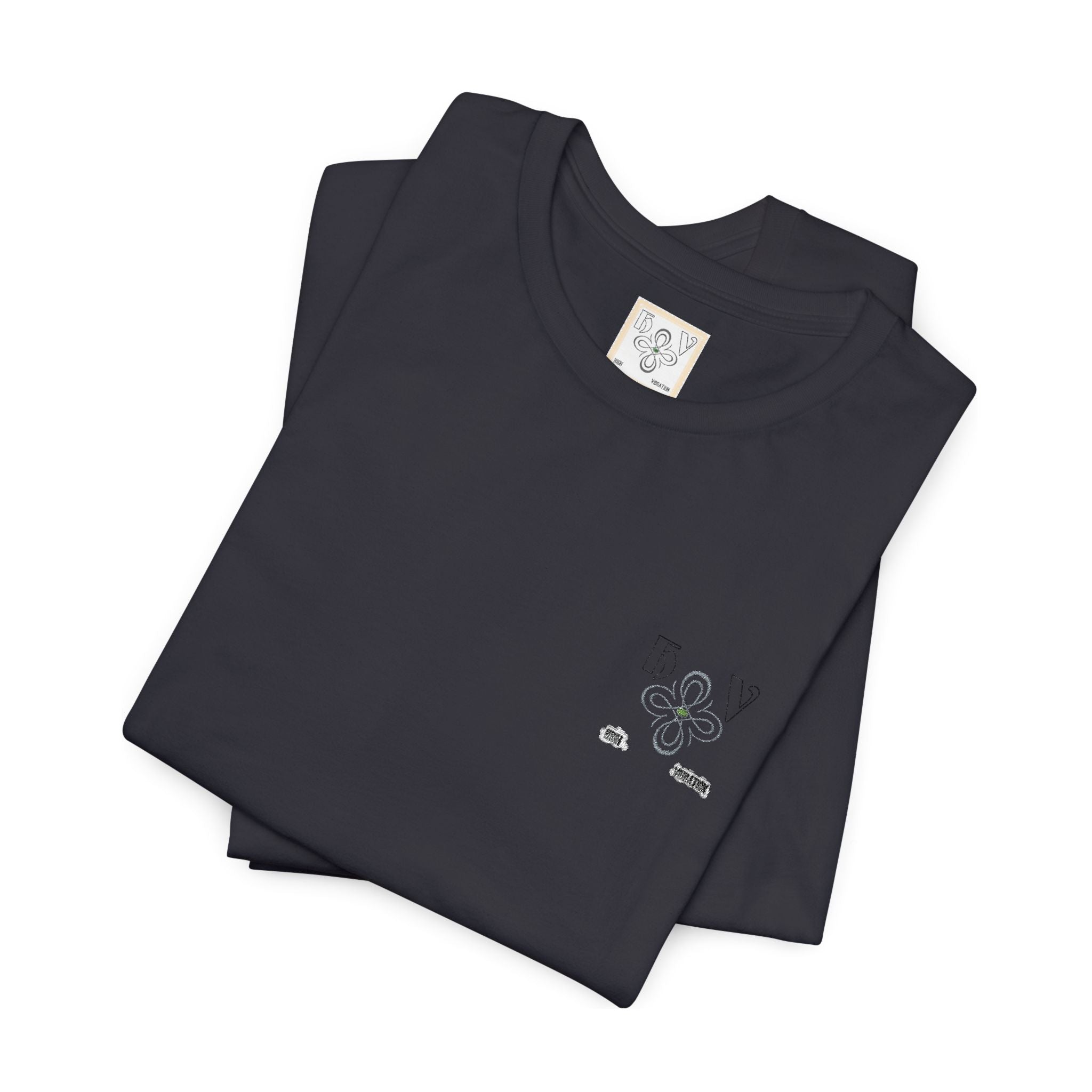 HIGH VIBRATION – Embroidered logo Minimal T-Shirt