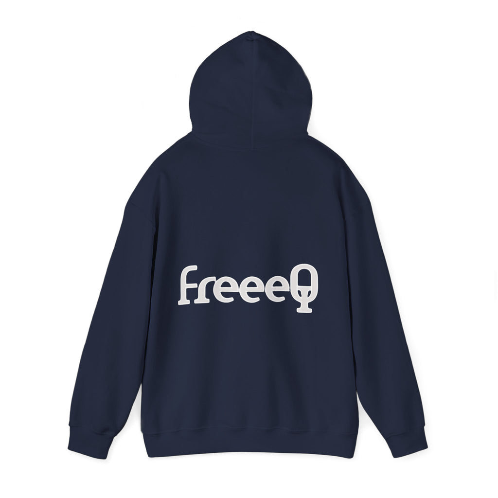 FreeeQ Clean Logo Hoodie — Minimalist Branded Dark Range Pullover