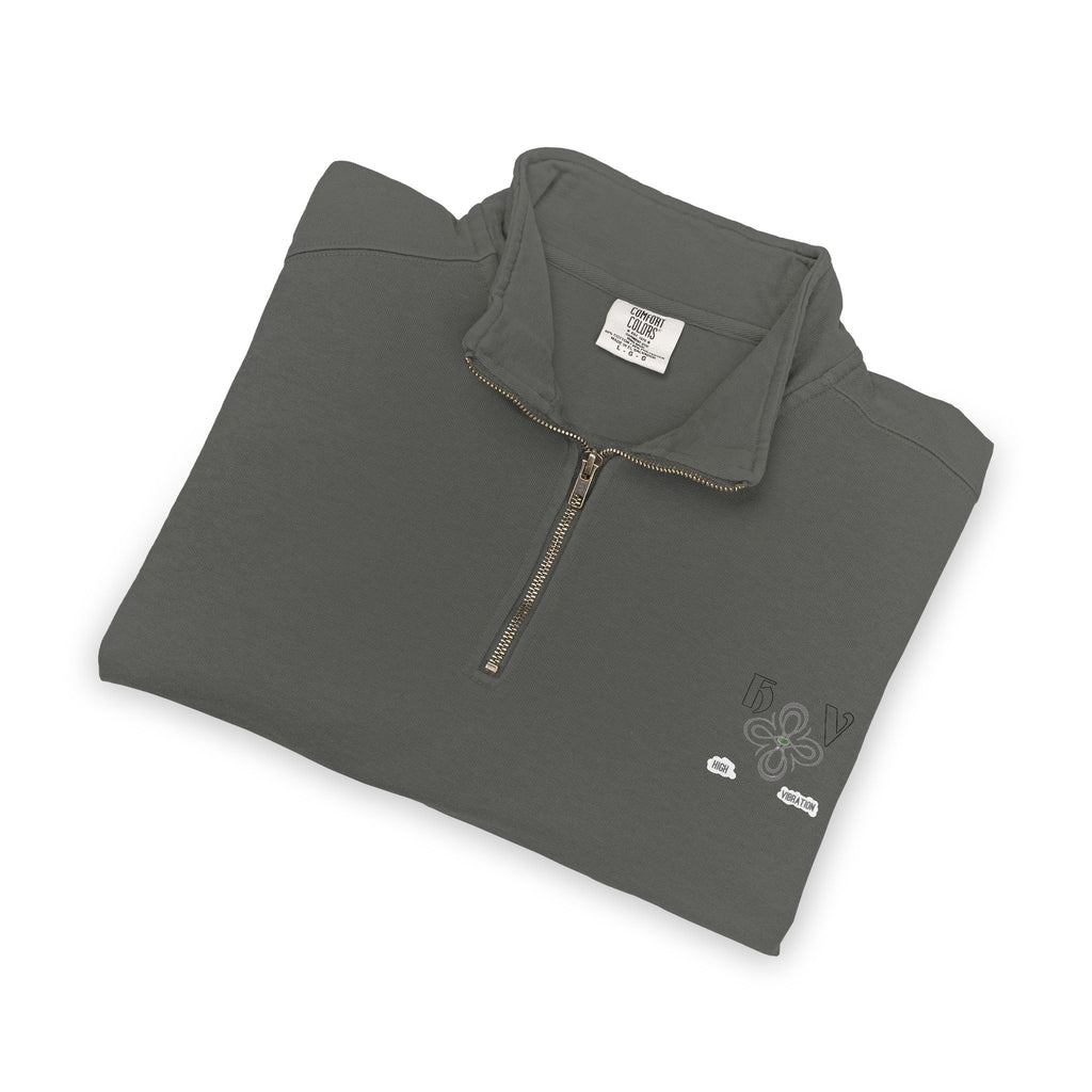 Swag Grey - HIGH VIBRATION Quarter-Zip Sweatshirt — New Minimal