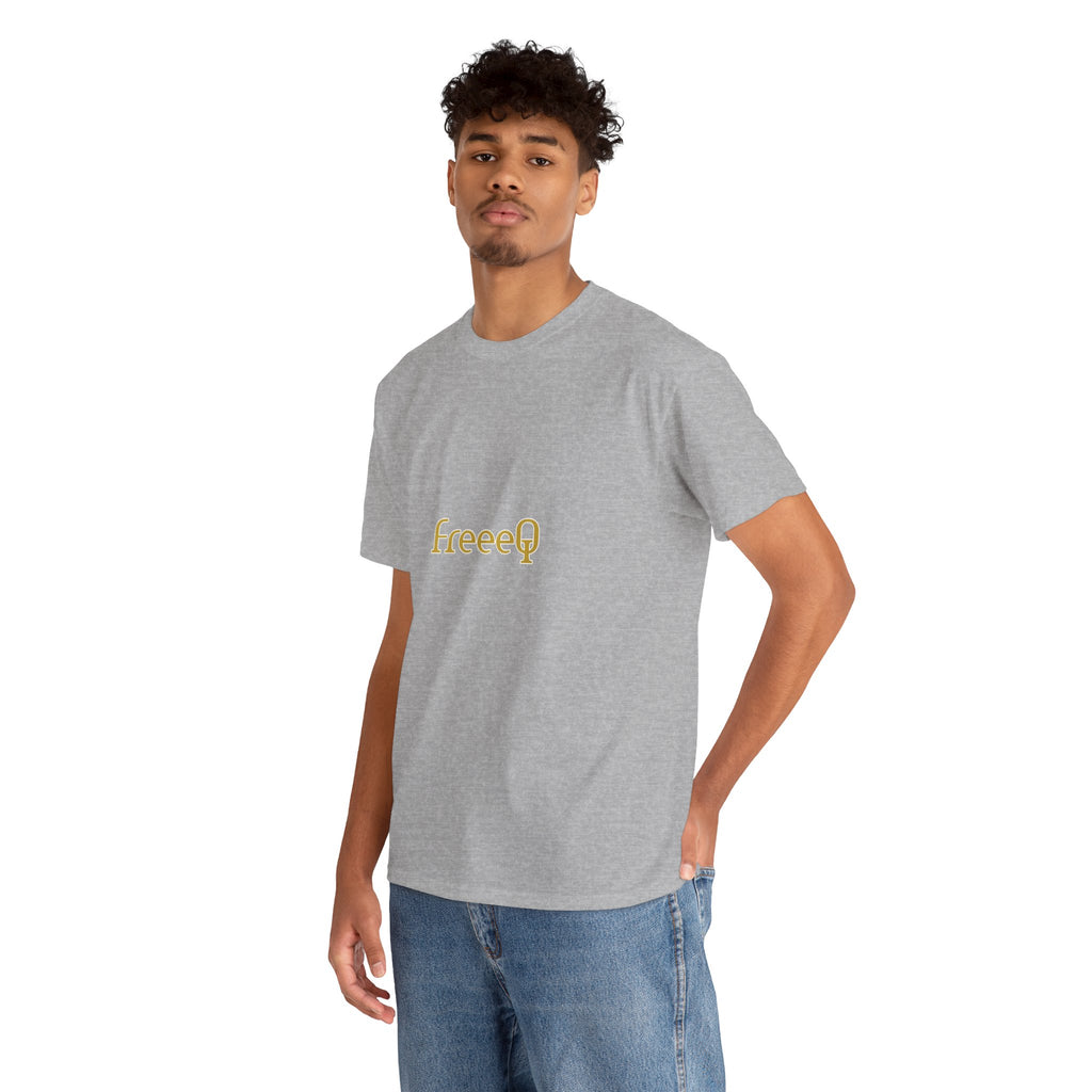 FreeeQ Gold Logo Unisex T‑Shirt — Quality Streetwear Tee