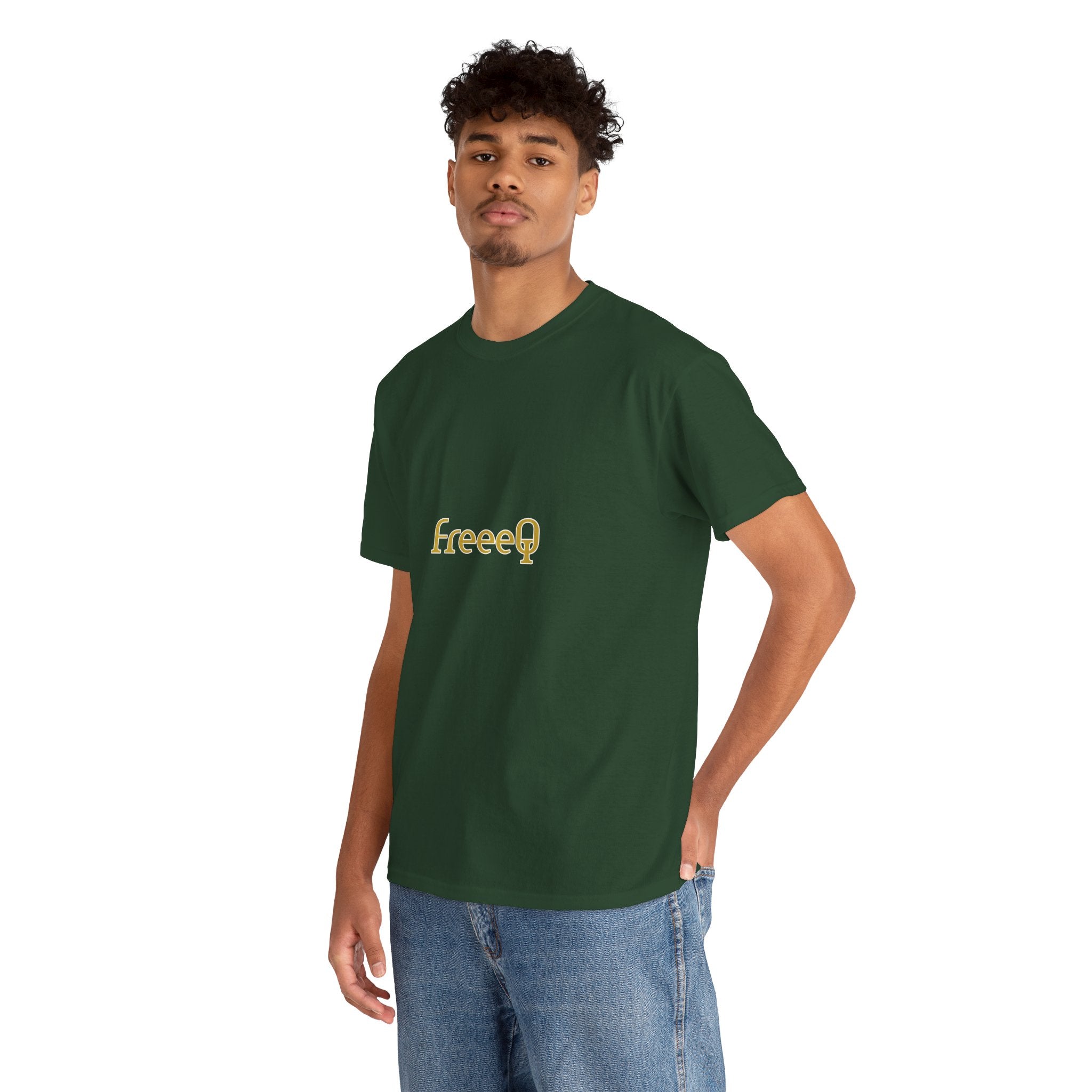 FreeeQ Gold Logo Unisex T‑Shirt — Quality Streetwear Tee