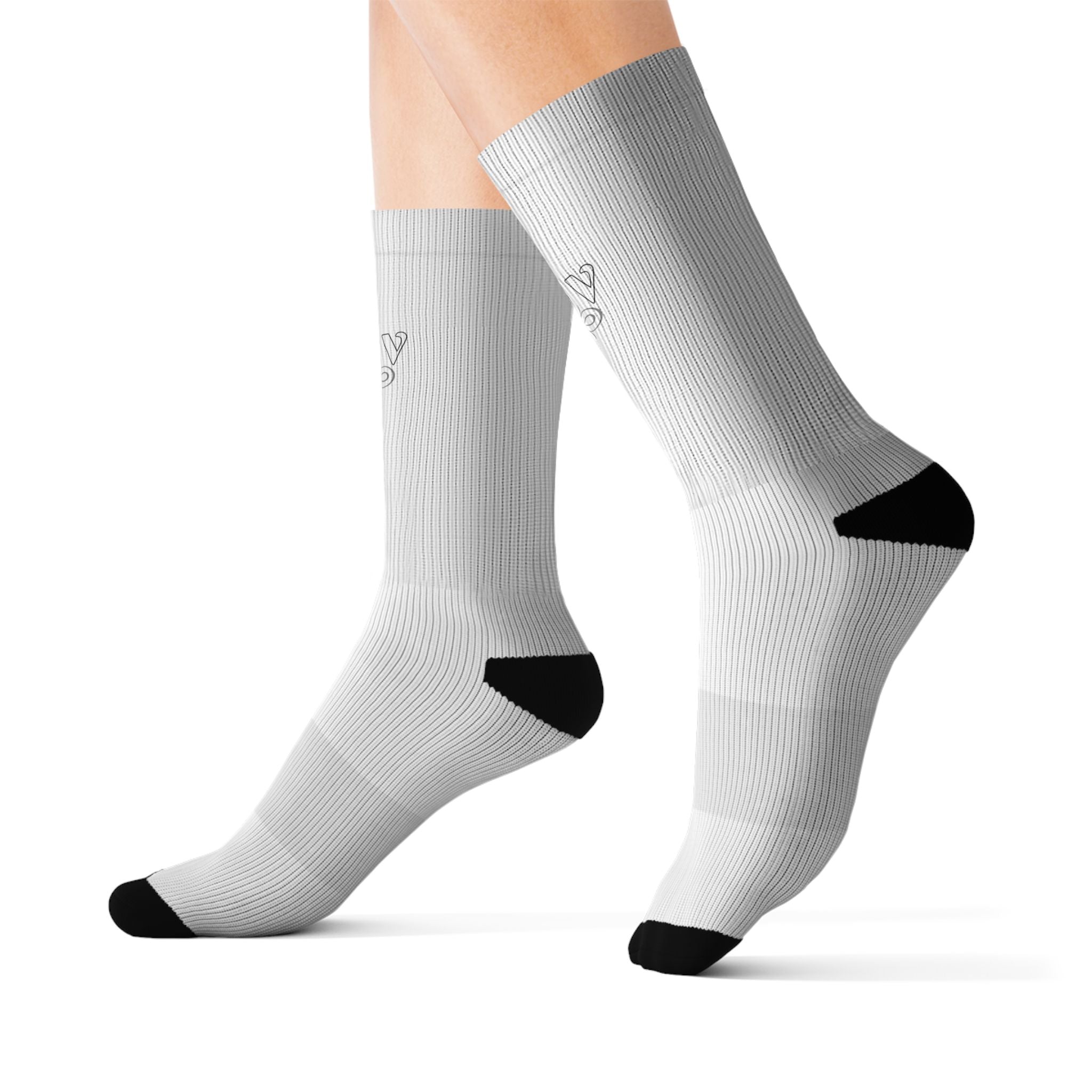 HIGH VIBRATION Wealth Socks — Infinite White Classic Logo