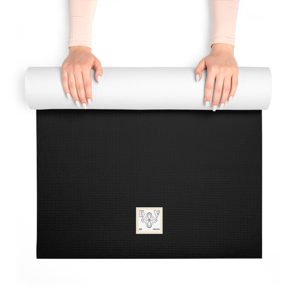 HIGH VIBRATION Meditation Mat — HYPERSTHENE Mandala Design, Non-Slip Exercise & Meditation Mat