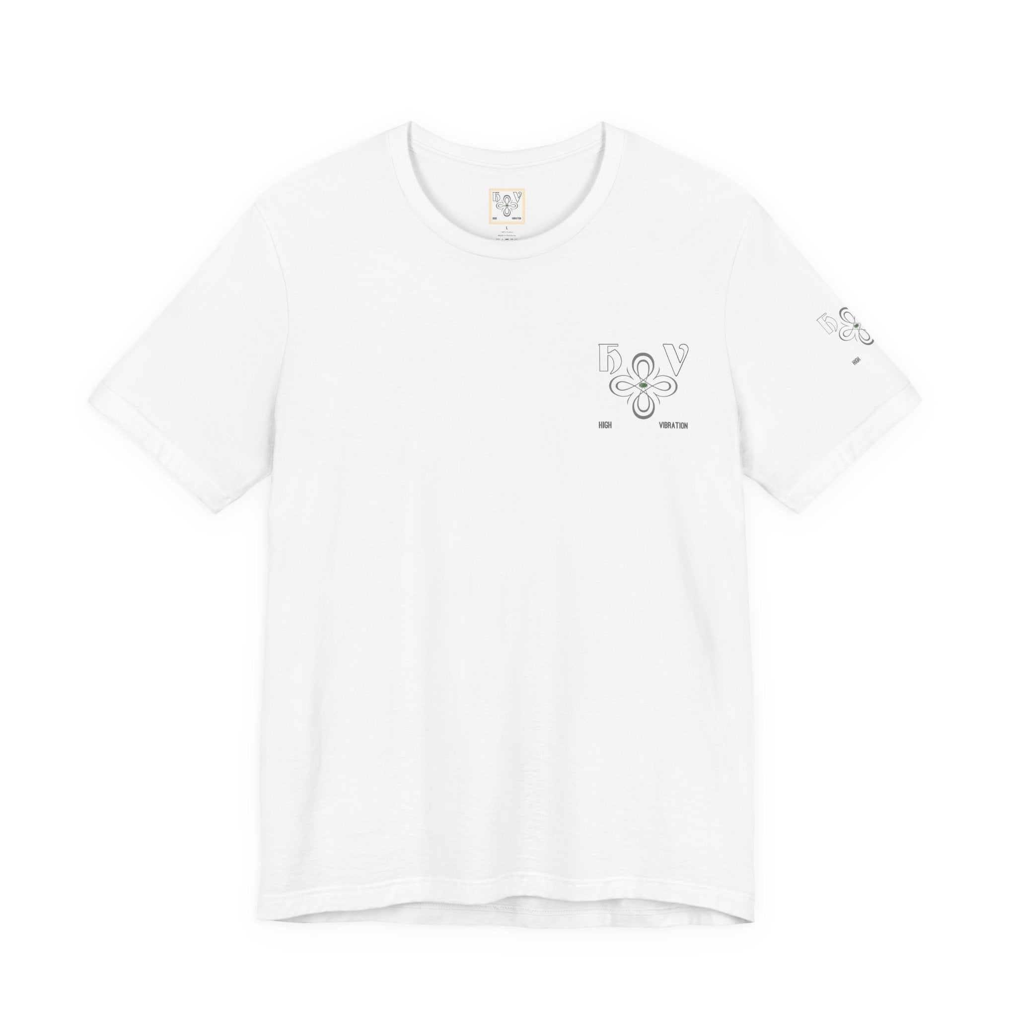 Snow - High Vibration Tee — Minimal Floral Logo Graphic T-Shirt